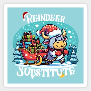 Christmas Reindeer Substitute ox Sticker